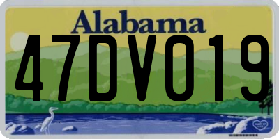 AL license plate 47DV019