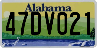 AL license plate 47DV021