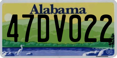 AL license plate 47DV022