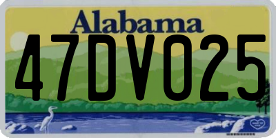AL license plate 47DV025