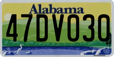 AL license plate 47DV030