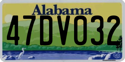 AL license plate 47DV032