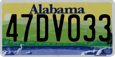 AL license plate 47DV033