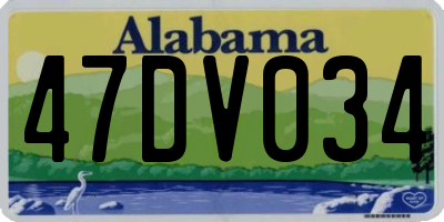 AL license plate 47DV034