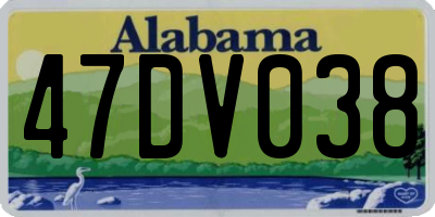 AL license plate 47DV038