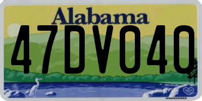 AL license plate 47DV040