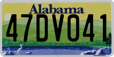 AL license plate 47DV041