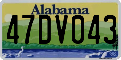 AL license plate 47DV043