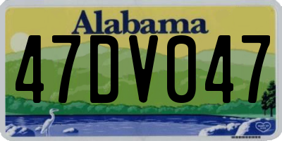 AL license plate 47DV047