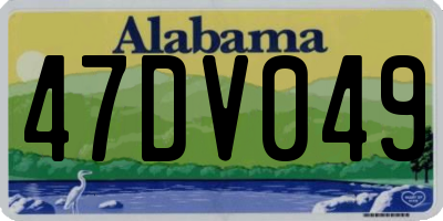AL license plate 47DV049