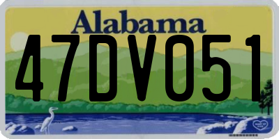 AL license plate 47DV051