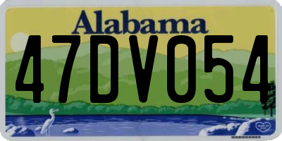 AL license plate 47DV054
