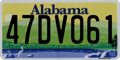 AL license plate 47DV061
