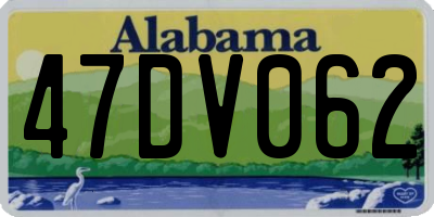 AL license plate 47DV062