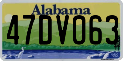 AL license plate 47DV063