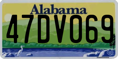 AL license plate 47DV069