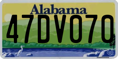 AL license plate 47DV070