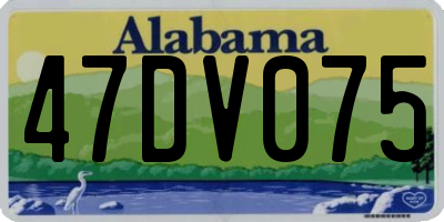 AL license plate 47DV075
