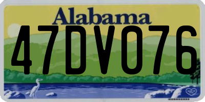 AL license plate 47DV076