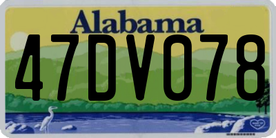 AL license plate 47DV078