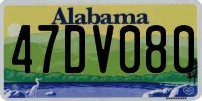 AL license plate 47DV080