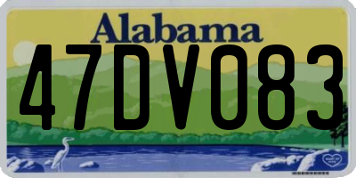 AL license plate 47DV083