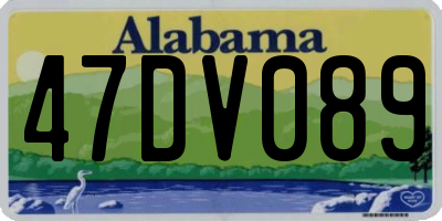 AL license plate 47DV089