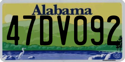 AL license plate 47DV092