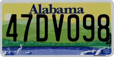 AL license plate 47DV098