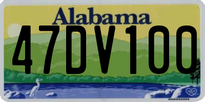AL license plate 47DV100