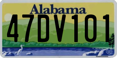 AL license plate 47DV101