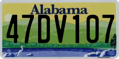 AL license plate 47DV107