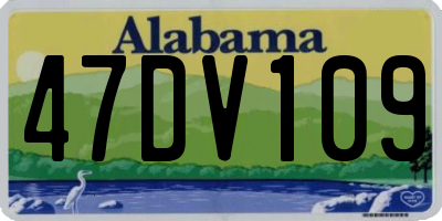 AL license plate 47DV109