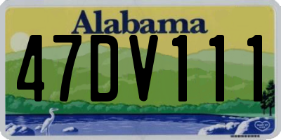 AL license plate 47DV111