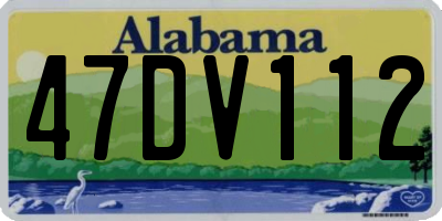 AL license plate 47DV112