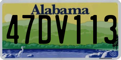 AL license plate 47DV113