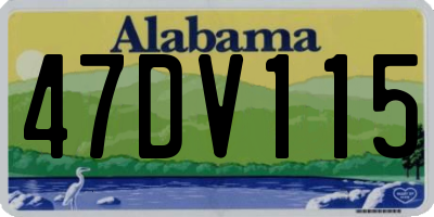 AL license plate 47DV115