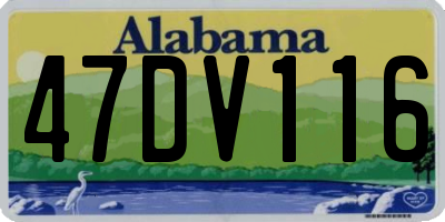 AL license plate 47DV116