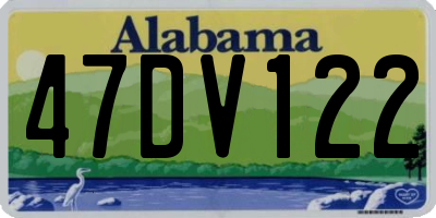 AL license plate 47DV122