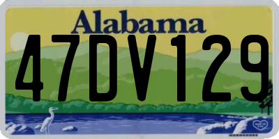 AL license plate 47DV129