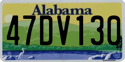 AL license plate 47DV130
