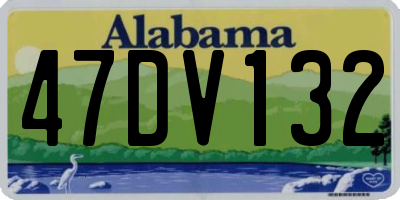 AL license plate 47DV132