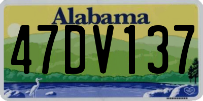 AL license plate 47DV137