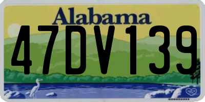 AL license plate 47DV139
