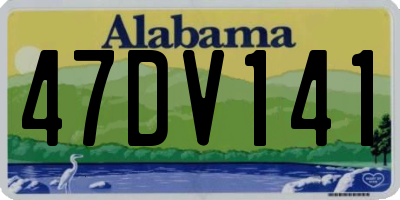 AL license plate 47DV141