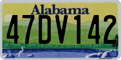 AL license plate 47DV142