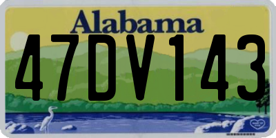 AL license plate 47DV143