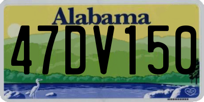 AL license plate 47DV150