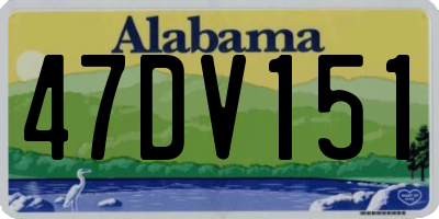 AL license plate 47DV151