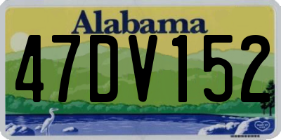AL license plate 47DV152